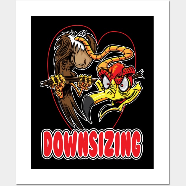 Downsizing Notice delivered by Buzzard Wall Art by eShirtLabs